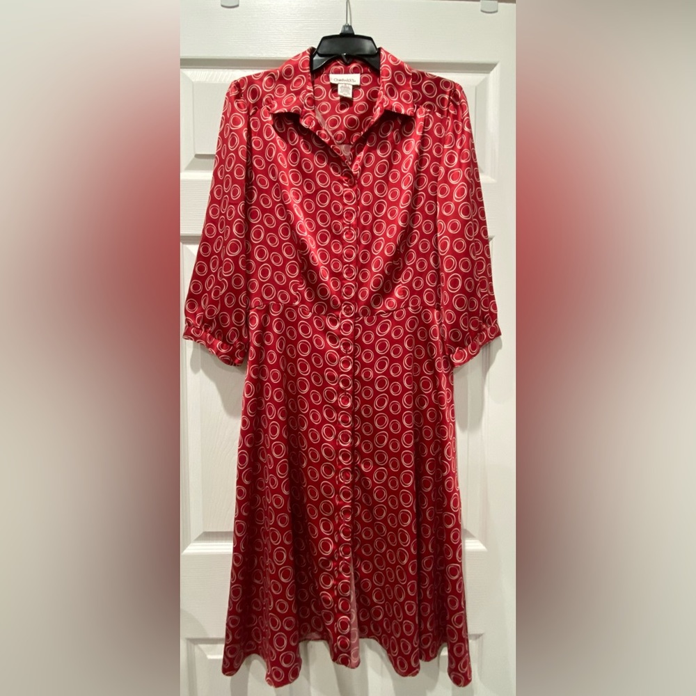 Red and Cream Chadwicks Dress